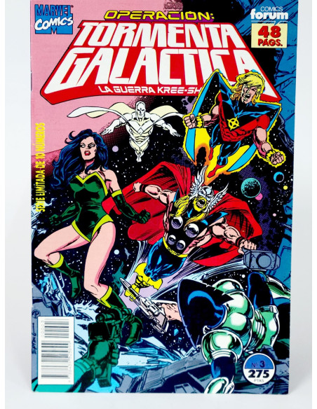 CÓMIC OPERACIÓN TORMENTA GALÁCTICA 3 LA GUERRA KREE-SHI'AR FORUM MARVEL EXCELENTE ESTADO