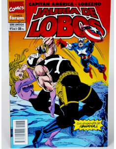 CÓMIC CAPITÁN AMÉRICA Y LOBEZNO 5 JAURÍA DE LOBOS FORUM MARVEL EXCELENTE ESTADO