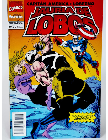 CÓMIC CAPITÁN AMÉRICA Y LOBEZNO 5 JAURÍA DE LOBOS FORUM MARVEL EXCELENTE ESTADO