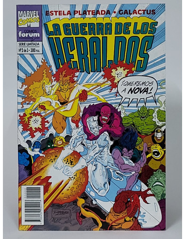 CÓMIC ESTELA PLATEADA 2 LA GUERRA DE LOS HERALDOS FORUM GRAPA MARVEL EXCELENTE ESTADO