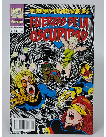 CÓMIC SPIDERMAN NEW WARRIORS 1 FUERZAS DE LA OSCURIDAD FORUM GRAPA MARVEL EXCELENTE ESTADO