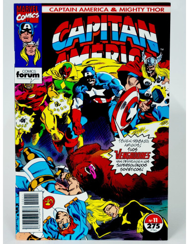 **Cómic Capitán América 11 Vol.2 Marvel grapa colección**