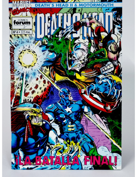 **Cómic antiguo Marvel: Death’s Head II 4 grapa coleccionistas**