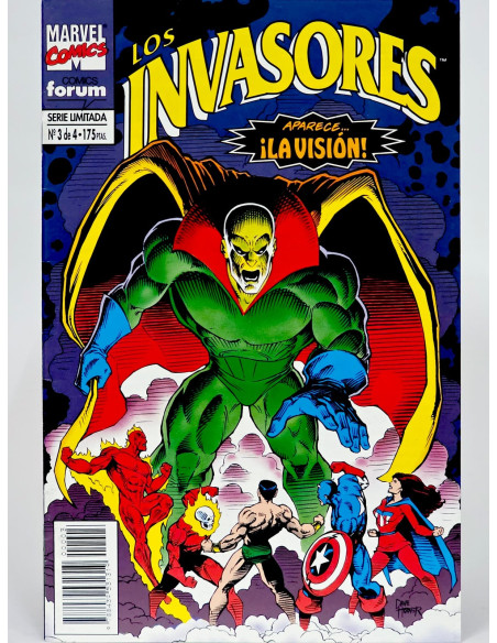 CÓMIC LOS INVASORES 3 ¡APARECE... LA VISIÓN! FORUM GRAPA MARVEL DE KIOSCO