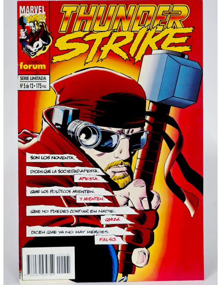 CÓMIC THUNDERSTRIKE 5 ¡ARRESTO! FORUM GRAPA MARVEL EXCELENTE ESTADO